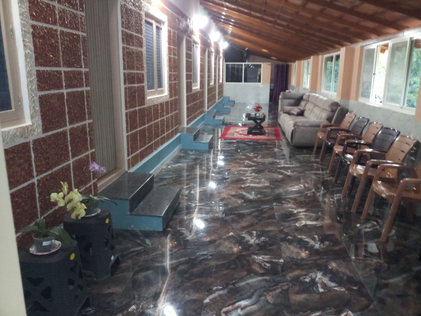 Verandah seating area